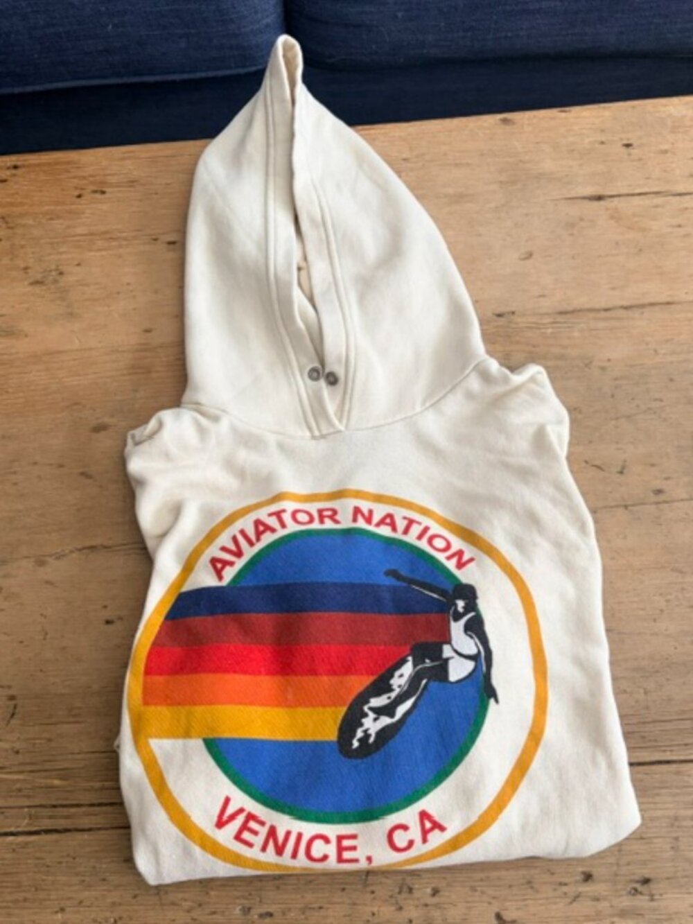 Aviator Nation Rainbow Logo Hoodie Size Medium - Picture 3 of 4